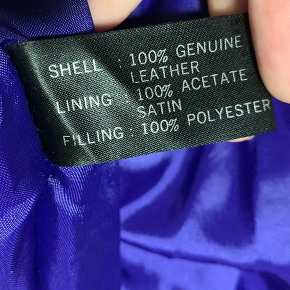 Vintage Atlantic Beach Leather Coat works bright purple suede leather jacket - Picture 10 of 11